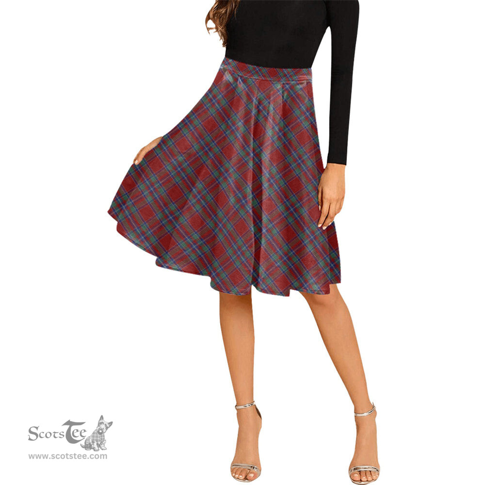 Scottish Spens Tartan Melete Pleated Midi Skirt - Tartan Plaid Midi Skirt Scottish Plaid Tartan Plaid - ScotsTee - scotstee.com