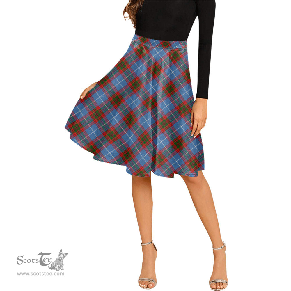 Scottish Spalding Tartan Melete Pleated Midi Skirt - Tartan Plaid Midi Skirt Scottish Plaid Tartan Plaid - ScotsTee - scotstee.com