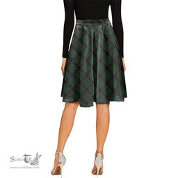 Scottish Sinclair Hunting Tartan Melete Pleated Midi Skirt - Tartan Plaid Midi Skirt Scottish Plaid Tartan Plaid - ScotsTee - scotstee.com