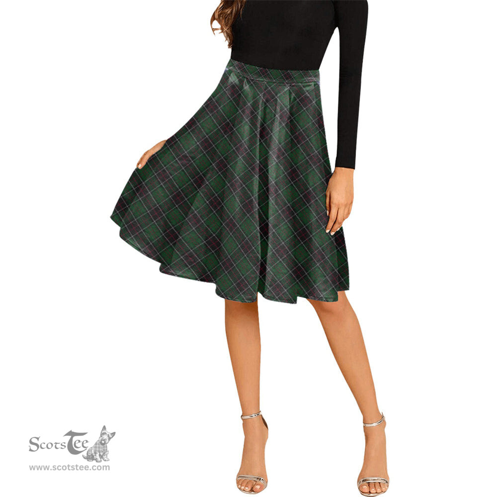 Scottish Sinclair Hunting Tartan Melete Pleated Midi Skirt - Tartan Plaid Midi Skirt Scottish Plaid Tartan Plaid - ScotsTee - scotstee.com