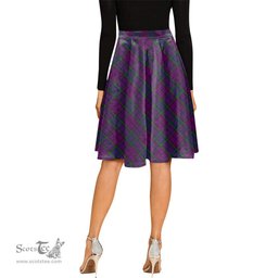 Scottish Wardlaw Tartan Melete Pleated Midi Skirt - Tartan Plaid Midi Skirt Scottish Plaid Tartan Plaid - ScotsTee - scotstee.com