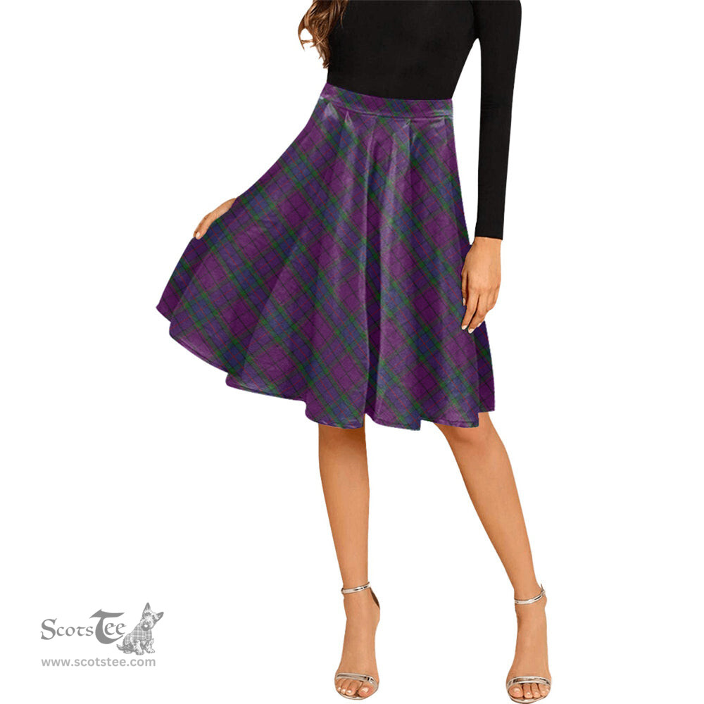 Scottish Wardlaw Tartan Melete Pleated Midi Skirt - Tartan Plaid Midi Skirt Scottish Plaid Tartan Plaid - ScotsTee - scotstee.com