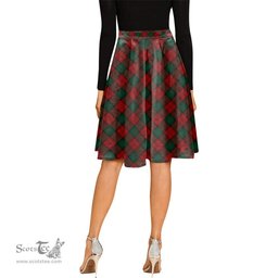 Scottish Stewart of Atholl Tartan Melete Pleated Midi Skirt - Tartan Plaid Midi Skirt Scottish Plaid Tartan Plaid - ScotsTee - scotstee.com