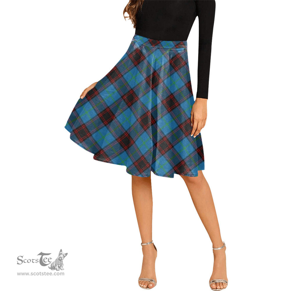 Scottish Wedderburn Tartan Melete Pleated Midi Skirt - Tartan Plaid Midi Skirt Scottish Plaid Tartan Plaid - ScotsTee - scotstee.com
