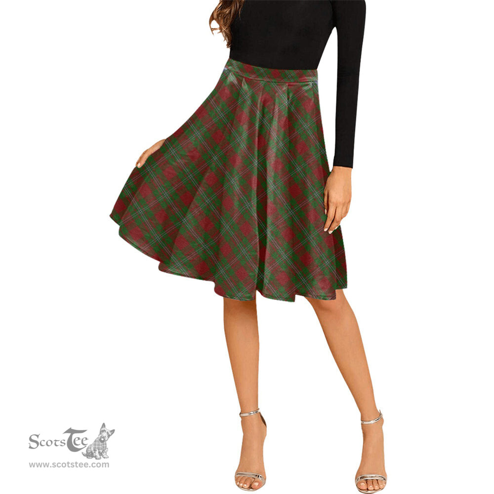 Scottish Strange Tartan Melete Pleated Midi Skirt - Tartan Plaid Midi Skirt Scottish Plaid Tartan Plaid - ScotsTee - scotstee.com