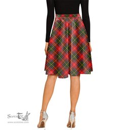 Scottish Somerville Modern Tartan Melete Pleated Midi Skirt - Tartan Plaid Midi Skirt Scottish Plaid Tartan Plaid - ScotsTee - scotstee.com