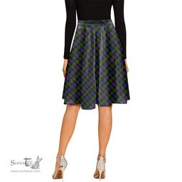 Scottish Fleming Tartan Melete Pleated Midi Skirt - Tartan Plaid Midi Skirt Scottish Plaid Tartan Plaid - ScotsTee - scotstee.com