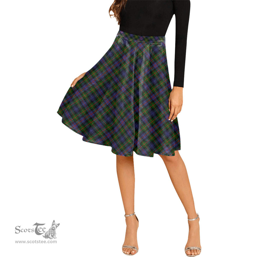 Scottish Fleming Tartan Melete Pleated Midi Skirt - Tartan Plaid Midi Skirt Scottish Plaid Tartan Plaid - ScotsTee - scotstee.com