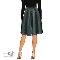 Scottish Wood Tartan Melete Pleated Midi Skirt - Tartan Plaid Midi Skirt Scottish Plaid Tartan Plaid - ScotsTee - scotstee.com