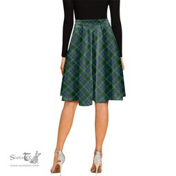 Scottish Stewart Hunting Modern Tartan Melete Pleated Midi Skirt - Tartan Plaid Midi Skirt Scottish Plaid Tartan Plaid - ScotsTee - scotstee.com