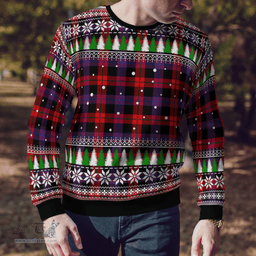 Scottish Brown Modern Clan Tartan Christmas Ugly Sweater - Plaid Family Ugly Sweater Scottish Plaid Tartan Plaid - ScotsTee - scotstee.com