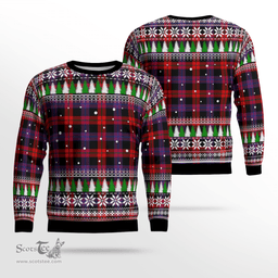Scottish Brown Modern Clan Tartan Christmas Ugly Sweater - Plaid Family Ugly Sweater Scottish Plaid Tartan Plaid - ScotsTee - scotstee.com