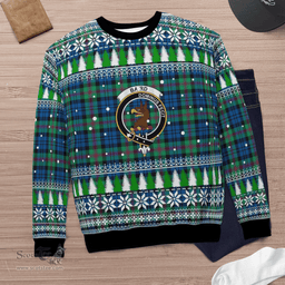 Scottish Baird Ancient Clan Crest Tartan Christmas Ugly Sweater - Plaid Family Ugly Sweater Scottish Plaid Tartan Plaid - ScotsTee - scotstee.com