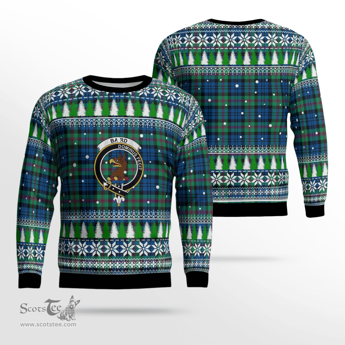Scottish Baird Ancient Clan Crest Tartan Christmas Ugly Sweater - Plaid Family Ugly Sweater Scottish Plaid Tartan Plaid - ScotsTee - scotstee.com