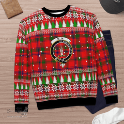 Scottish Bain Clan Crest Tartan Christmas Ugly Sweater - Plaid Family Ugly Sweater Scottish Plaid Tartan Plaid - ScotsTee - scotstee.com