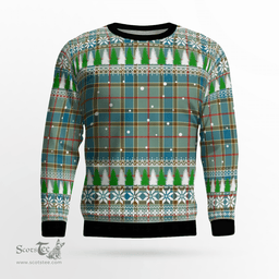 Scottish Balfour Blue Clan Tartan Christmas Ugly Sweater - Plaid Family Ugly Sweater Scottish Plaid Tartan Plaid - ScotsTee - scotstee.com
