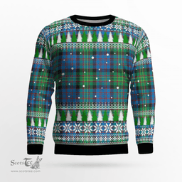 Scottish Bowie Ancient Clan Tartan Christmas Ugly Sweater - Plaid Family Ugly Sweater Scottish Plaid Tartan Plaid - ScotsTee - scotstee.com