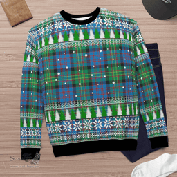 Scottish Bowie Ancient Clan Tartan Christmas Ugly Sweater - Plaid Family Ugly Sweater Scottish Plaid Tartan Plaid - ScotsTee - scotstee.com