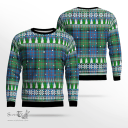 Scottish Bowie Ancient Clan Tartan Christmas Ugly Sweater - Plaid Family Ugly Sweater Scottish Plaid Tartan Plaid - ScotsTee - scotstee.com