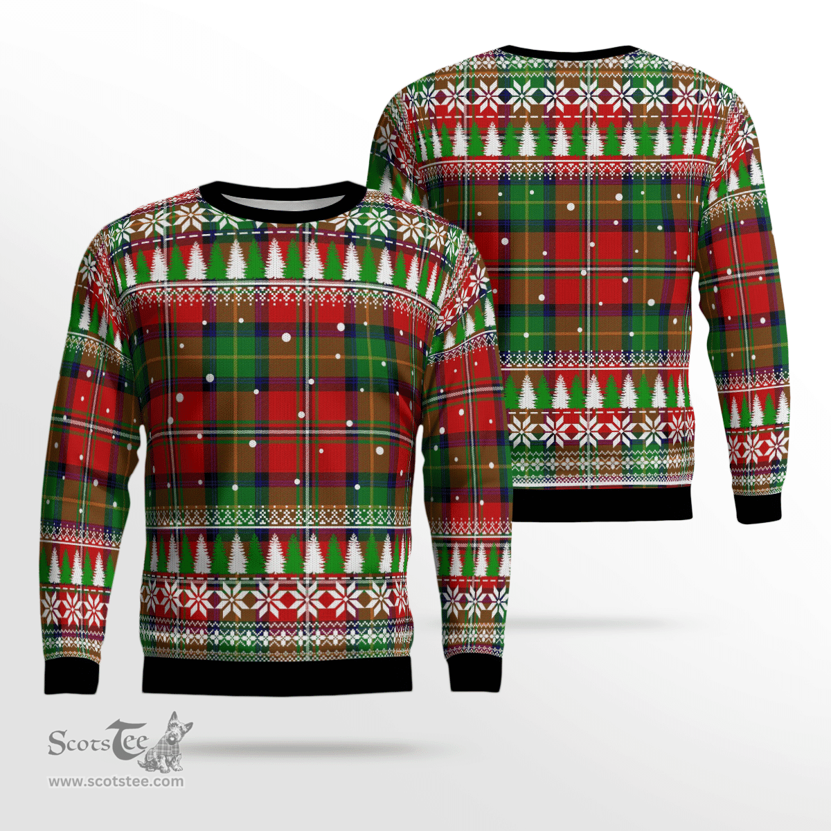 Scottish Boyd Modern Clan Tartan Christmas Ugly Sweater - Plaid Family Ugly Sweater Scottish Plaid Tartan Plaid - ScotsTee - scotstee.com