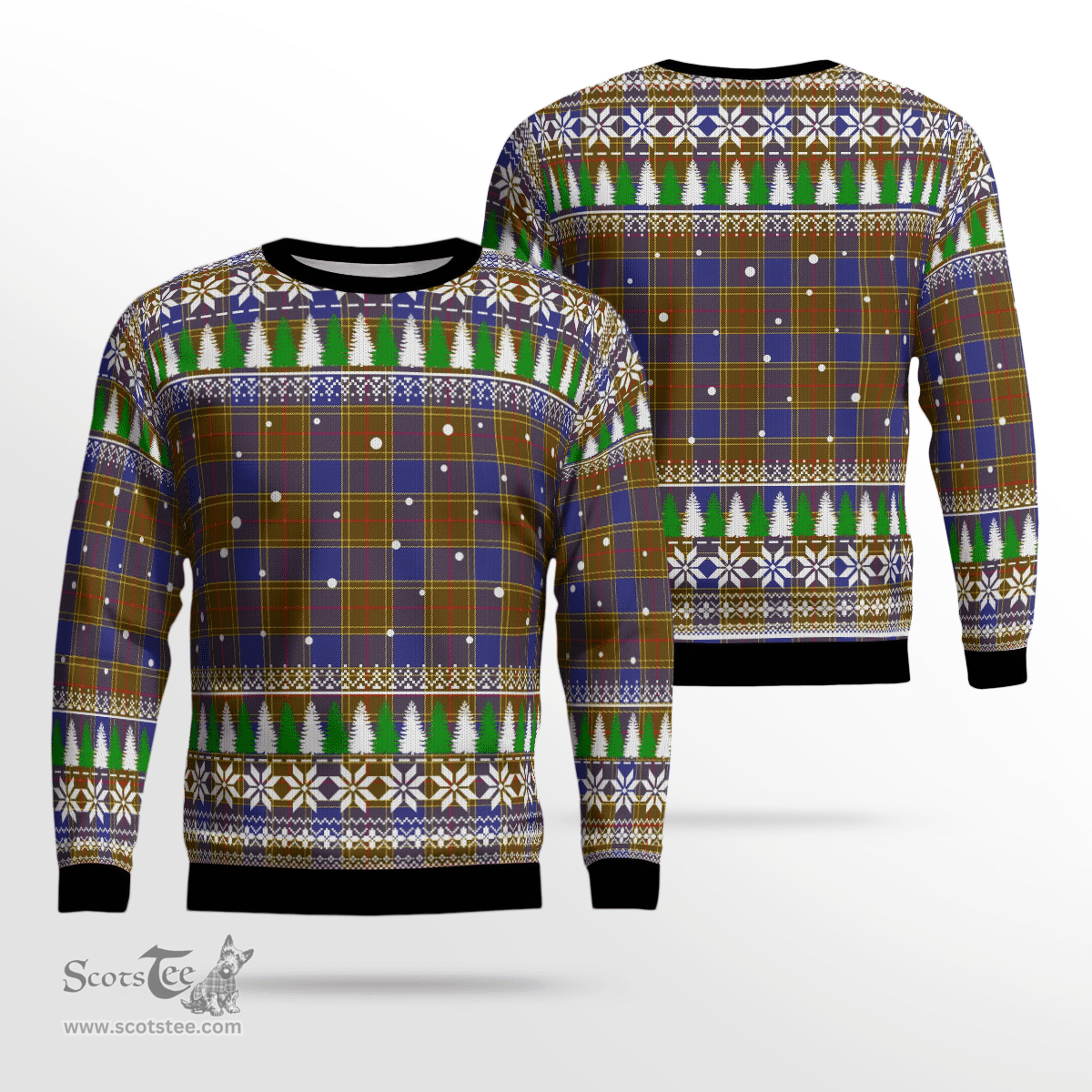 Scottish Balfour Modern Clan Tartan Christmas Ugly Sweater - Plaid Family Ugly Sweater Scottish Plaid Tartan Plaid - ScotsTee - scotstee.com