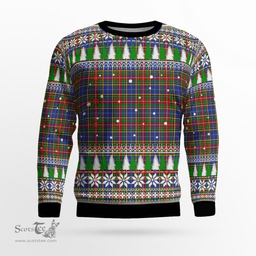 Scottish Bethune Clan Tartan Christmas Ugly Sweater - Plaid Family Ugly Sweater Scottish Plaid Tartan Plaid - ScotsTee - scotstee.com