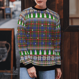 Scottish Bethune Clan Tartan Christmas Ugly Sweater - Plaid Family Ugly Sweater Scottish Plaid Tartan Plaid - ScotsTee - scotstee.com