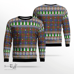 Scottish Bethune Clan Tartan Christmas Ugly Sweater - Plaid Family Ugly Sweater Scottish Plaid Tartan Plaid - ScotsTee - scotstee.com