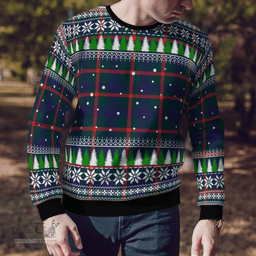 Scottish Agnew Modern Clan Tartan Christmas Ugly Sweater - Plaid Family Ugly Sweater Scottish Plaid Tartan Plaid - ScotsTee - scotstee.com