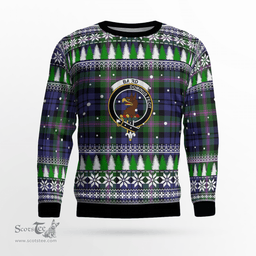 Scottish Baird Modern Clan Crest Tartan Christmas Ugly Sweater - Plaid Family Ugly Sweater Scottish Plaid Tartan Plaid - ScotsTee - scotstee.com