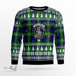 Scottish Bannerman Clan Crest Tartan Christmas Ugly Sweater - Plaid Family Ugly Sweater Scottish Plaid Tartan Plaid - ScotsTee - scotstee.com