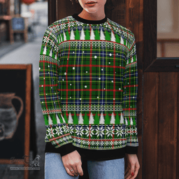 Scottish Bisset Clan Tartan Christmas Ugly Sweater - Plaid Family Ugly Sweater Scottish Plaid Tartan Plaid - ScotsTee - scotstee.com