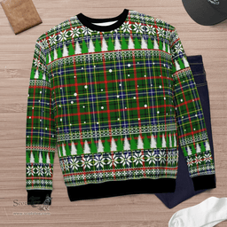 Scottish Bisset Clan Tartan Christmas Ugly Sweater - Plaid Family Ugly Sweater Scottish Plaid Tartan Plaid - ScotsTee - scotstee.com
