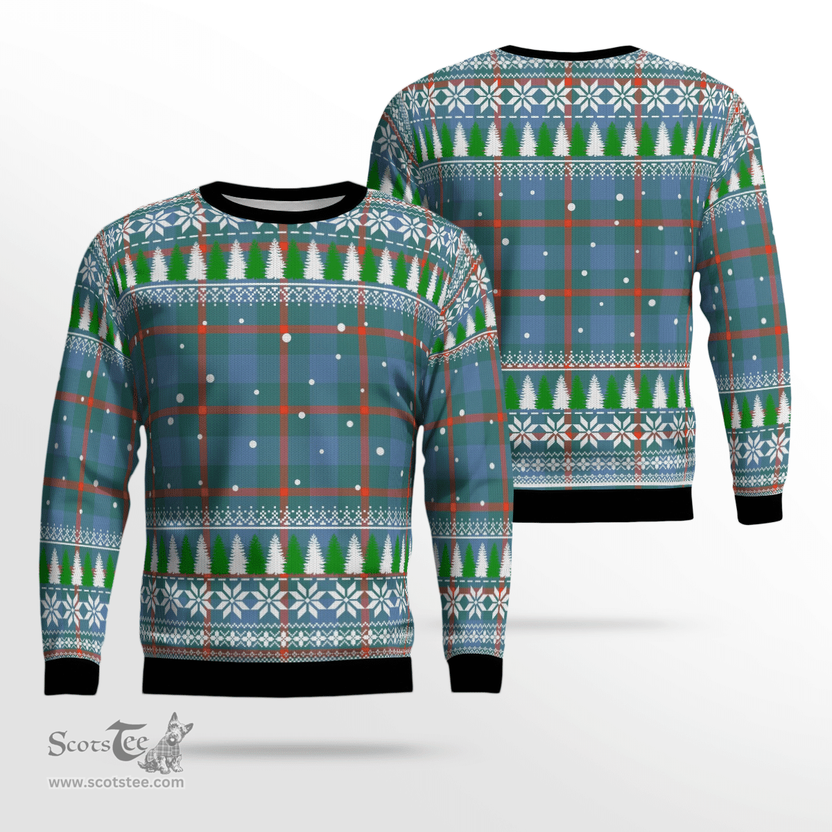 Scottish Agnew Ancient Clan Tartan Christmas Ugly Sweater - Plaid Family Ugly Sweater Scottish Plaid Tartan Plaid - ScotsTee - scotstee.com