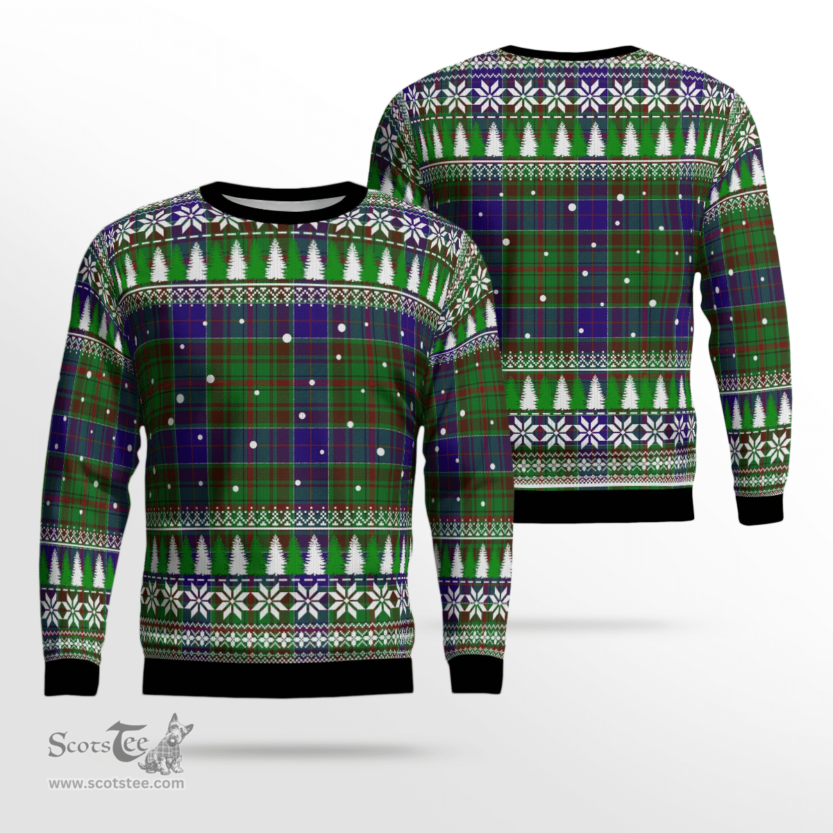 Scottish Adam Clan Tartan Christmas Ugly Sweater - Plaid Family Ugly Sweater Scottish Plaid Tartan Plaid - ScotsTee - scotstee.com
