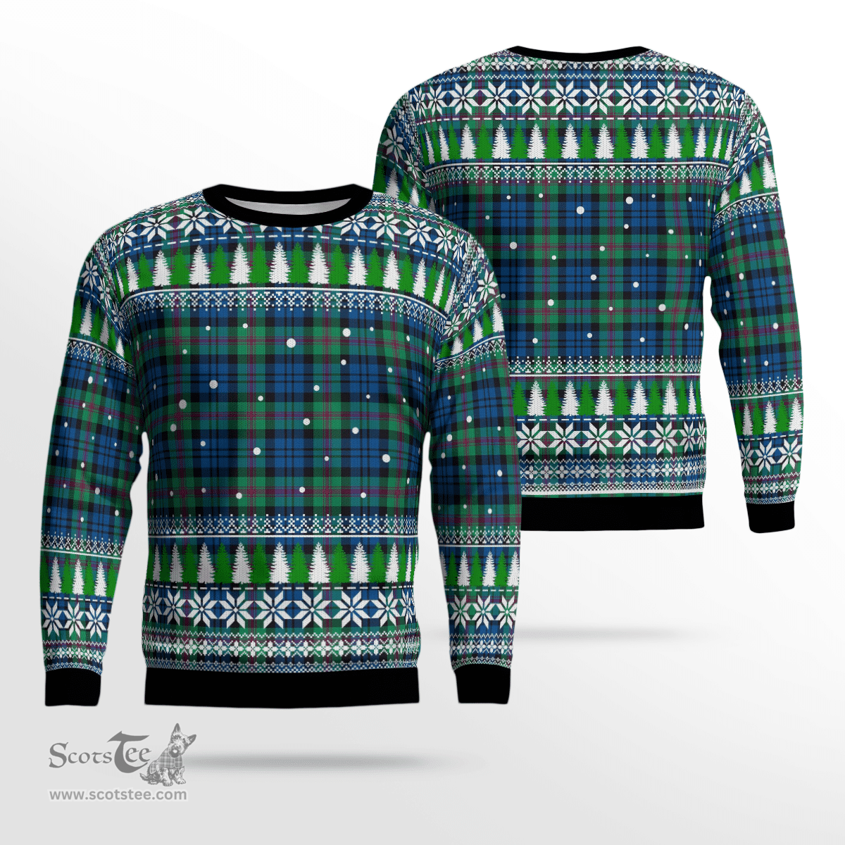 Scottish Baird Ancient Clan Tartan Christmas Ugly Sweater - Plaid Family Ugly Sweater Scottish Plaid Tartan Plaid - ScotsTee - scotstee.com