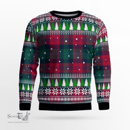 Scottish Akins Clan Tartan Christmas Ugly Sweater - Plaid Family Ugly Sweater Scottish Plaid Tartan Plaid - ScotsTee - scotstee.com
