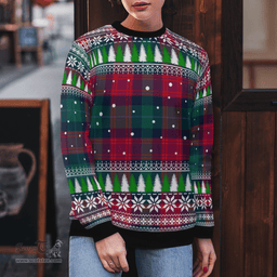 Scottish Akins Clan Tartan Christmas Ugly Sweater - Plaid Family Ugly Sweater Scottish Plaid Tartan Plaid - ScotsTee - scotstee.com