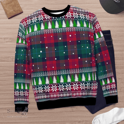 Scottish Akins Clan Tartan Christmas Ugly Sweater - Plaid Family Ugly Sweater Scottish Plaid Tartan Plaid - ScotsTee - scotstee.com