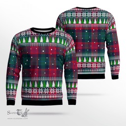 Scottish Akins Clan Tartan Christmas Ugly Sweater - Plaid Family Ugly Sweater Scottish Plaid Tartan Plaid - ScotsTee - scotstee.com