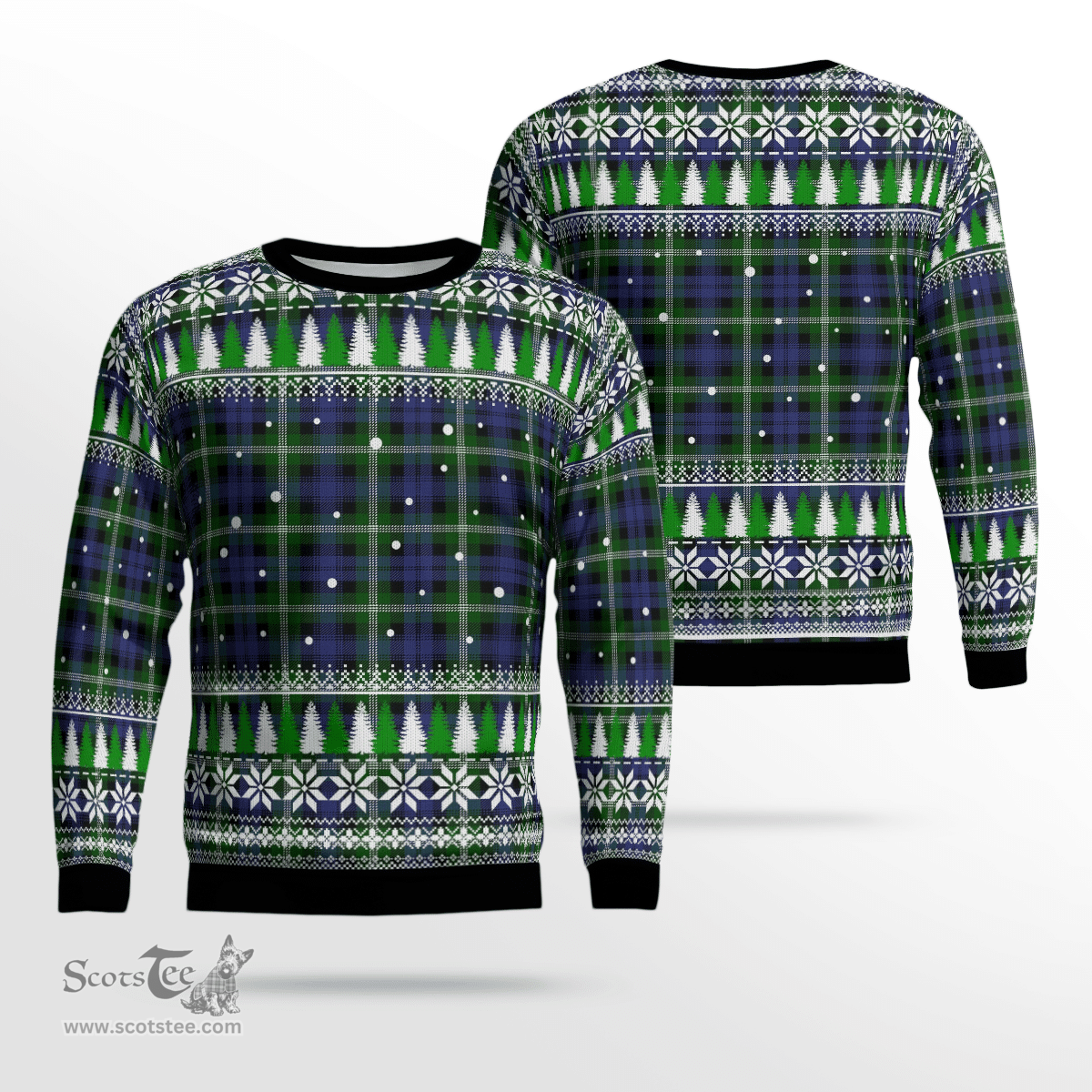 Scottish Baillie Modern Clan Tartan Christmas Ugly Sweater - Plaid Family Ugly Sweater Scottish Plaid Tartan Plaid - ScotsTee - scotstee.com