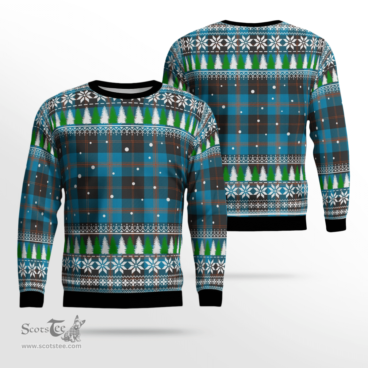 Scottish Angus Ancient Clan Tartan Christmas Ugly Sweater - Plaid Family Ugly Sweater Scottish Plaid Tartan Plaid - ScotsTee - scotstee.com