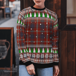 Scottish Ainslie Clan Tartan Christmas Ugly Sweater - Plaid Family Ugly Sweater Scottish Plaid Tartan Plaid - ScotsTee - scotstee.com