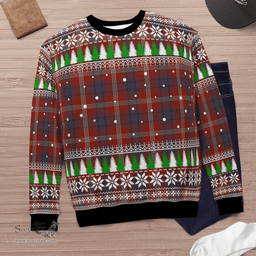 Scottish Ainslie Clan Tartan Christmas Ugly Sweater - Plaid Family Ugly Sweater Scottish Plaid Tartan Plaid - ScotsTee - scotstee.com