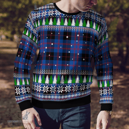 Scottish Angus Modern Clan Tartan Christmas Ugly Sweater - Plaid Family Ugly Sweater Scottish Plaid Tartan Plaid - ScotsTee - scotstee.com