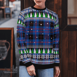 Scottish Angus Modern Clan Tartan Christmas Ugly Sweater - Plaid Family Ugly Sweater Scottish Plaid Tartan Plaid - ScotsTee - scotstee.com