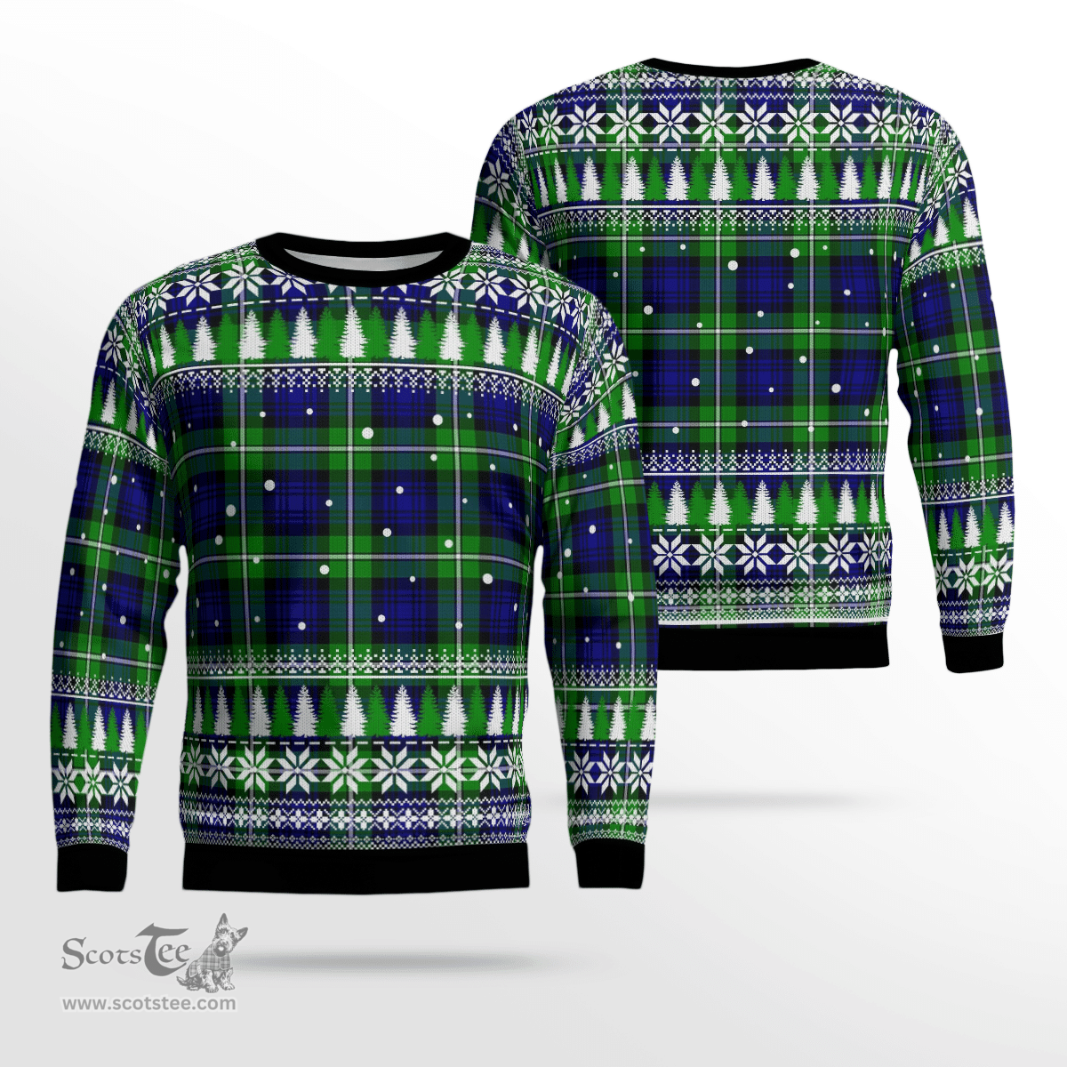 Scottish Bannerman Clan Tartan Christmas Ugly Sweater - Plaid Family Ugly Sweater Scottish Plaid Tartan Plaid - ScotsTee - scotstee.com