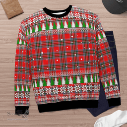 Scottish Binning Clan Tartan Christmas Ugly Sweater - Plaid Family Ugly Sweater Scottish Plaid Tartan Plaid - ScotsTee - scotstee.com