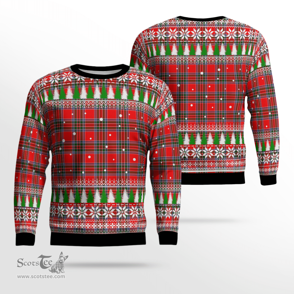 Scottish Binning Clan Tartan Christmas Ugly Sweater - Plaid Family Ugly Sweater Scottish Plaid Tartan Plaid - ScotsTee - scotstee.com