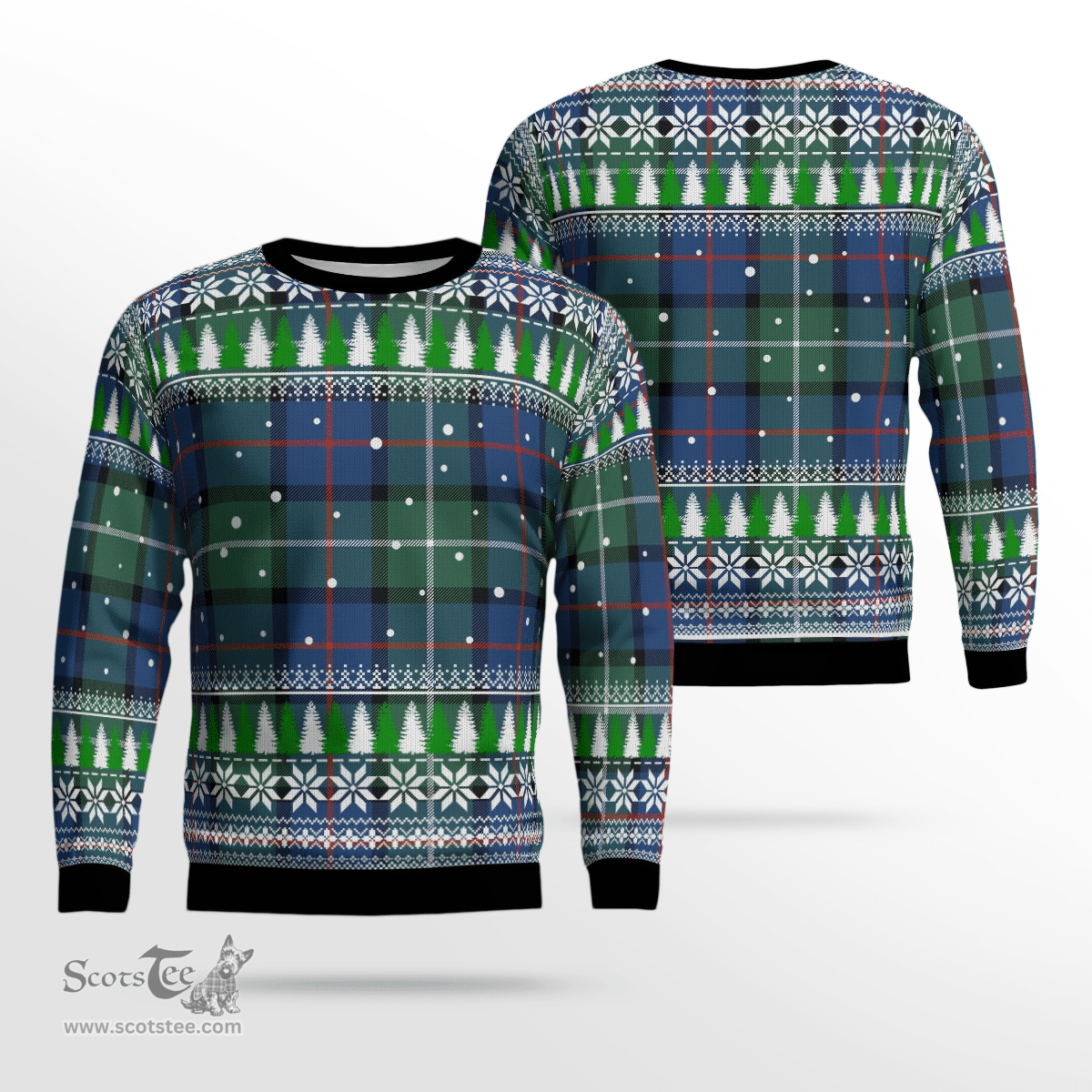 Scottish Davidson of Tulloch Clan Tartan Christmas Ugly Sweater - Plaid Family Ugly Sweater Scottish Plaid Tartan Plaid - ScotsTee - scotstee.com